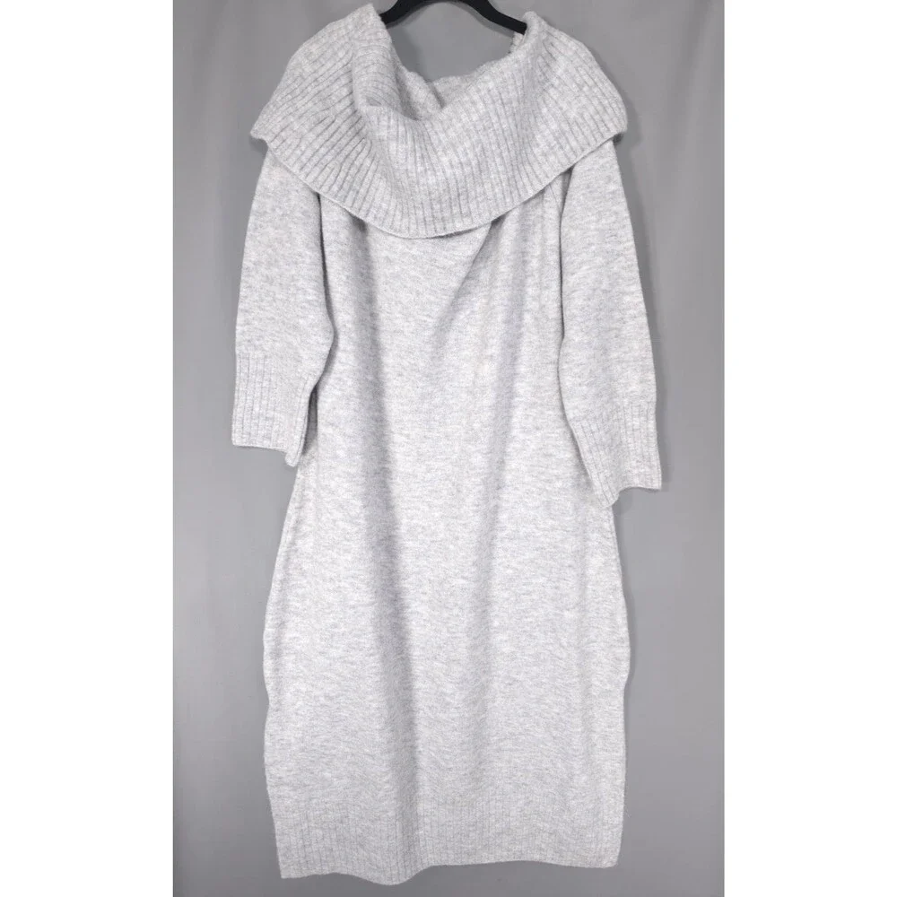 ANTHROPOLOGIE DAILY PRACTICE Women's New Maxi Sweater Dress 3X Gray Soft‎ Knit